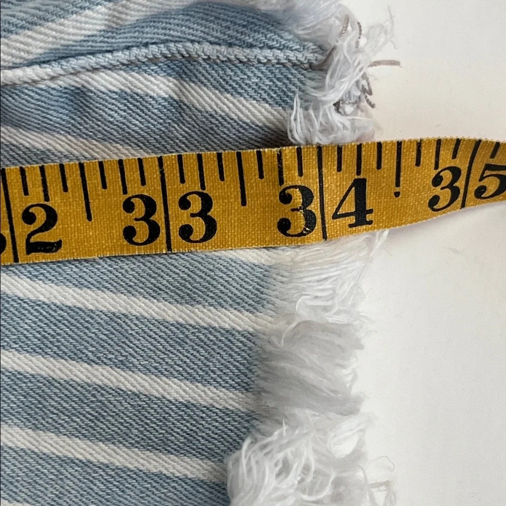 KanCan Signature Ultra High Rise Extreme Flair Light Blue Strip Jeans Women FLAW - Picture 10 of 13